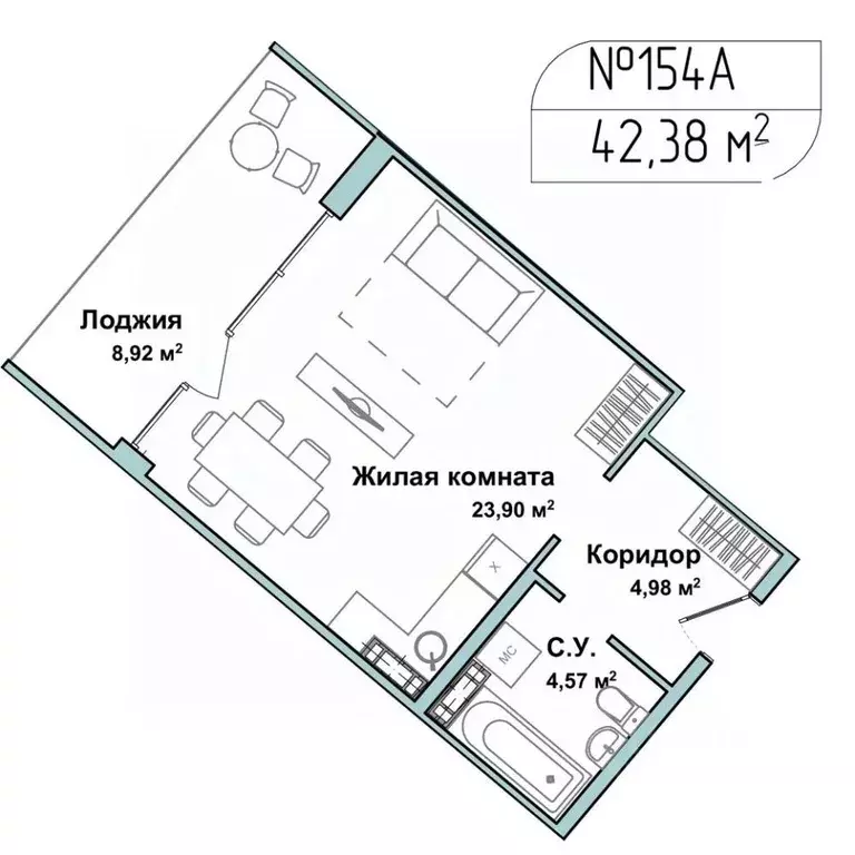 1-к кв. Севастополь ул. Летчиков, 10к4 (42.2 м) - Фото 0