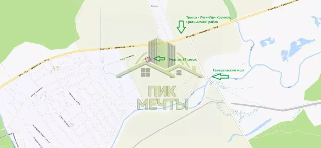 Участок в Бурятия, Заиграевский район, Дабатуйское с/пос, с. Эрхирик  ... - Фото 1