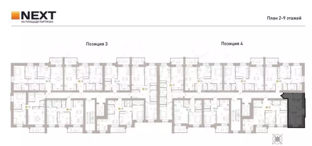 Квартира-студия, 30,5 м, 6/9 эт. - Фото 1