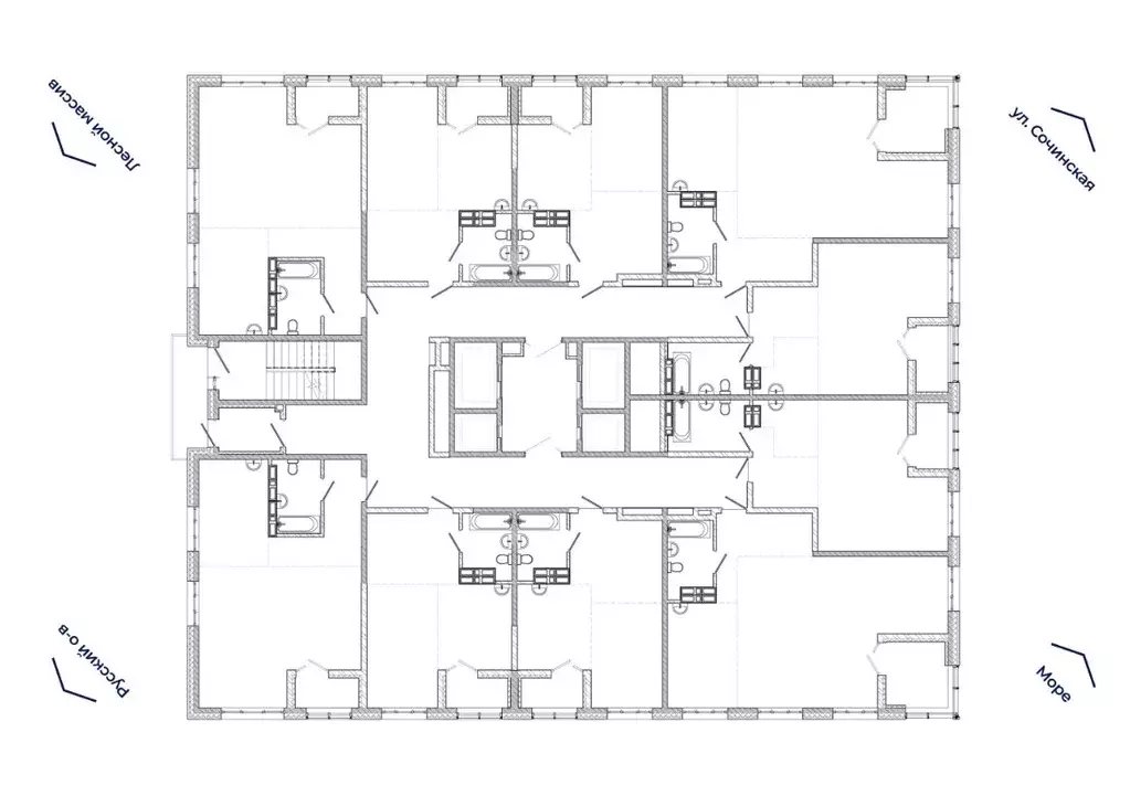 1-к кв. Приморский край, Владивосток Посейдония жилой комплекс (42.06 ... - Фото 2