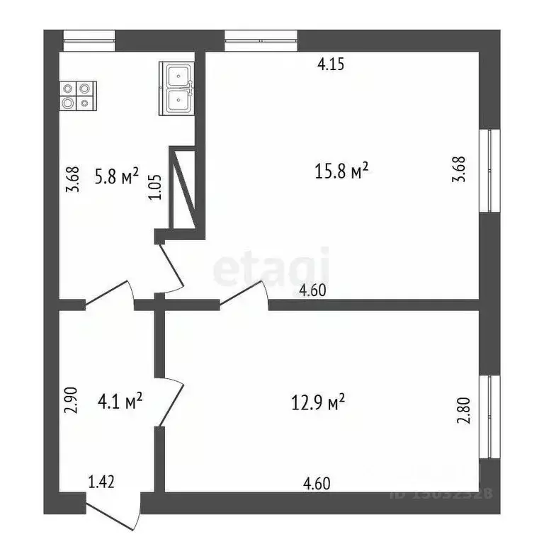 2-к кв. Нижегородская область, Выкса ул. Семи Коммунаров, 10 (38.6 м) - Фото 1