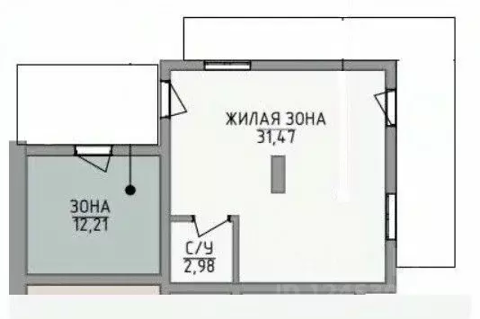 2-к кв. Крым, Алушта ул. Володарского, 9 (60.4 м) - Фото 1