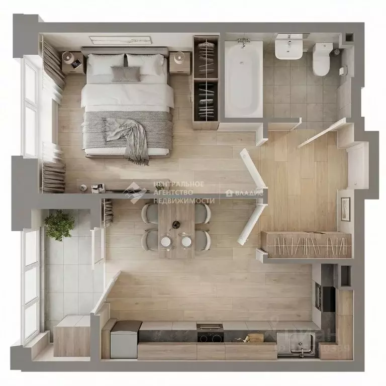 1-к кв. Рязанская область, Рязань Академик жилой комплекс (31.04 м) - Фото 1