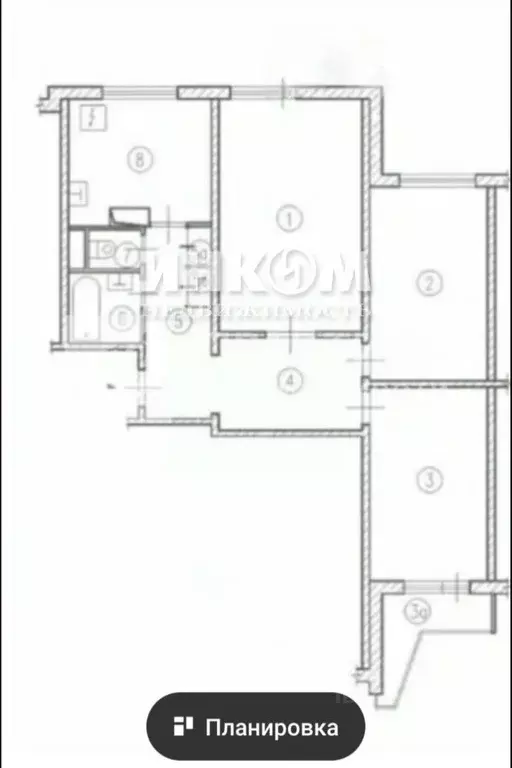 3-к кв. Москва ул. Маршала Захарова, 12К3 (71.6 м) - Фото 1