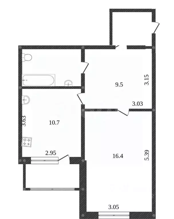 1-к кв. вологодская область, вологда ленинградская ул, 146 (42.1 м) - Фото 1