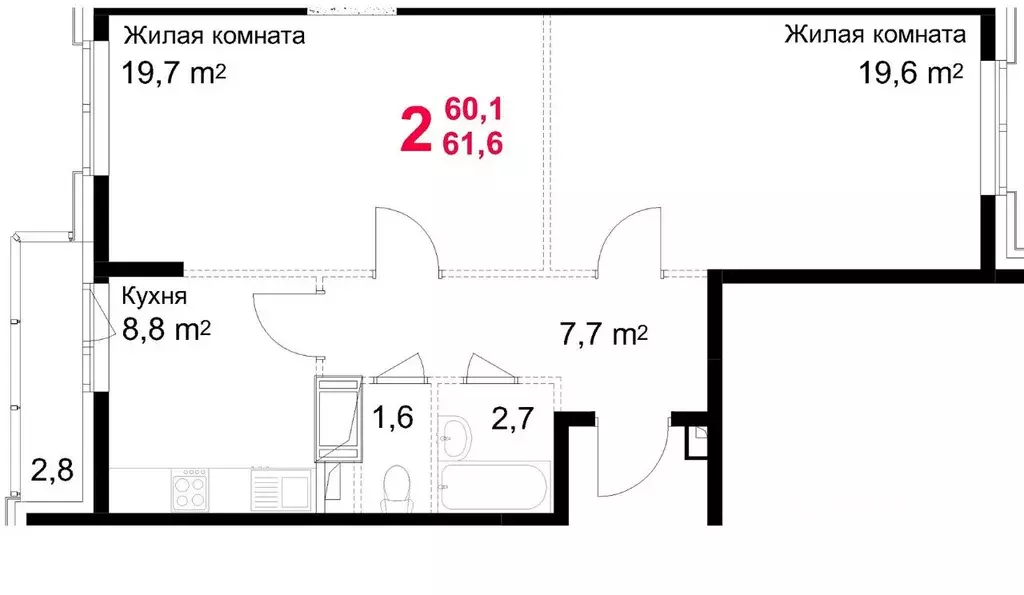 2-к кв. Московская область, Подольск Красная Горка мкр, ул. Садовая, ... - Фото 0