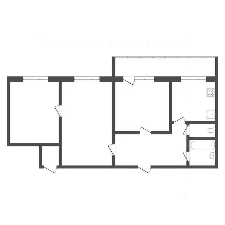 3-к кв. Тюменская область, Тюмень Ямская ул., 96А (57.4 м) - Фото 2