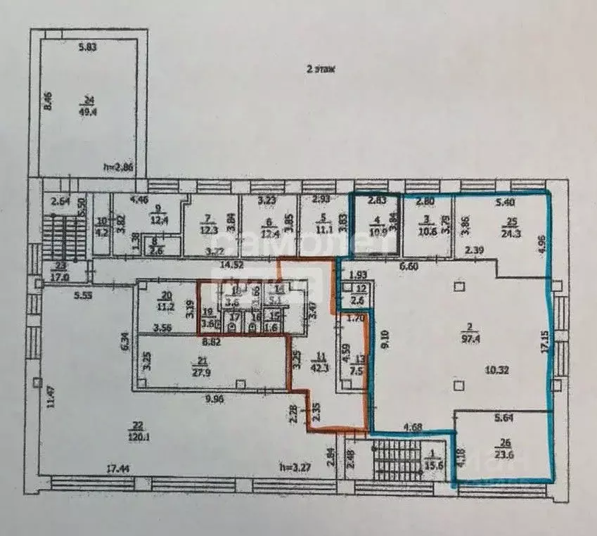 Офис в Новосибирская область, Новосибирск Каменская ул., 51 (167 м) - Фото 2