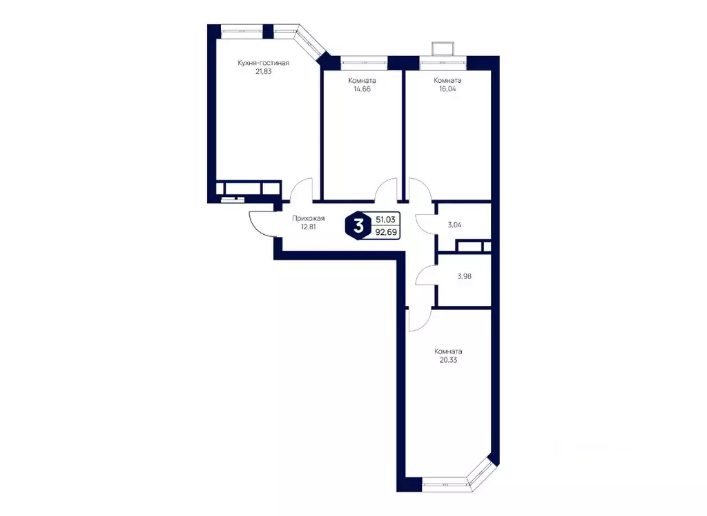 3-к кв. Московская область, Дмитровский муниципальный округ, с. ... - Фото 2