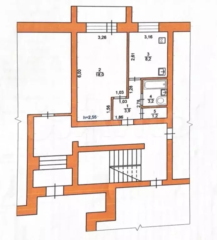 1-к. квартира, 34,5 м, 1/5 эт. - Фото 0