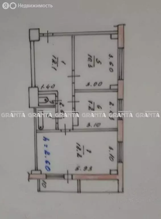 2-комнатная квартира: Красноярск, улица Александра Матросова, 3 (52 м) - Фото 1