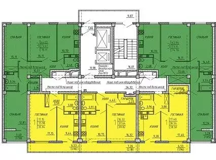 3-к кв. Пензенская область, Пенза ул. Генерала Глазунова, 11 (74.4 м) - Фото 2
