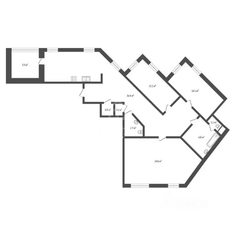 3-к кв. Санкт-Петербург Богатырский просп., 47к2 (99.0 м) - Фото 2