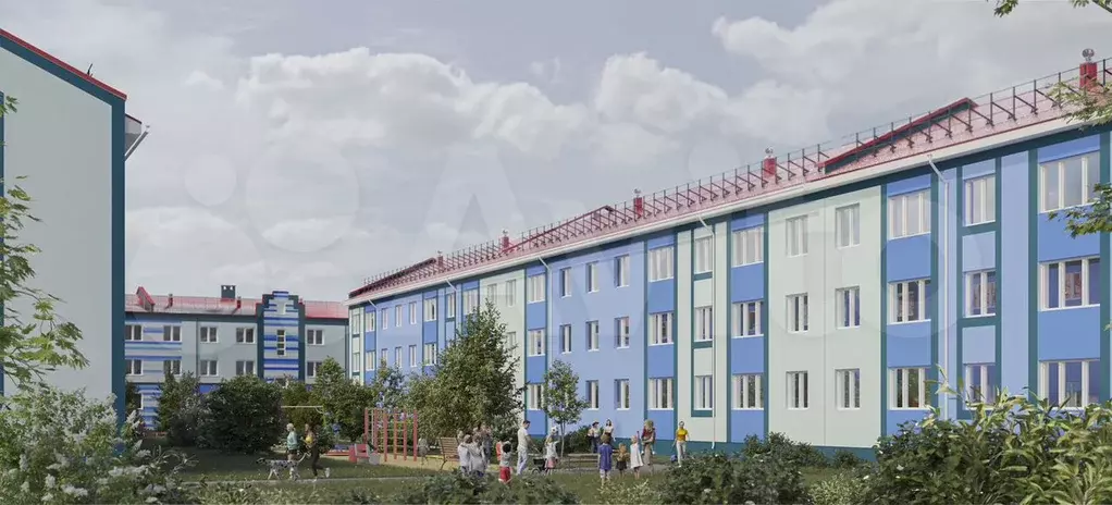 2-к. квартира, 56,3 м, 3/3 эт. - Фото 1