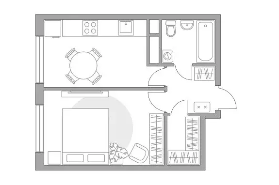 1-комнатная квартира: Одинцовский городской округ, территориальное ... - Фото 1