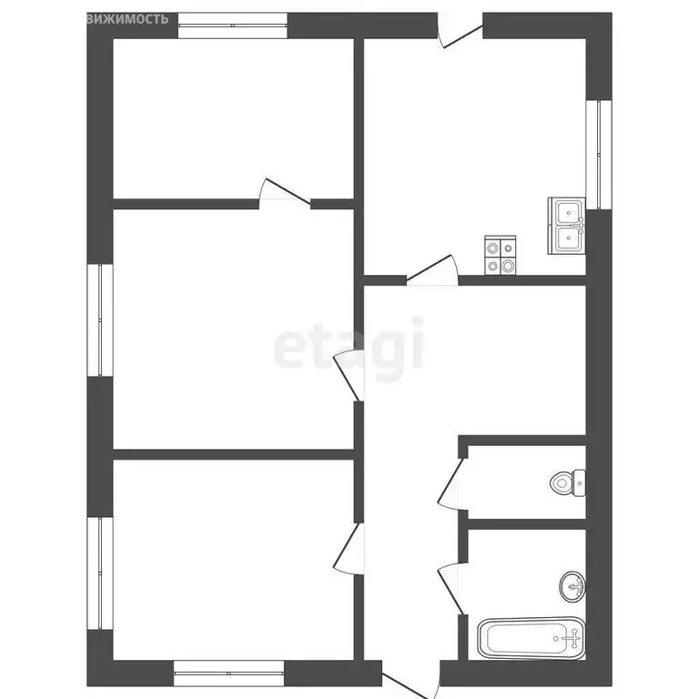 Дом в Троицк, Лесная улица (55.1 м) - Фото 1