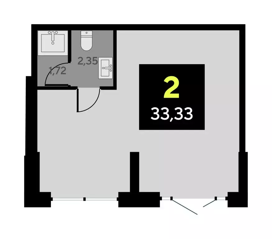 Помещение свободного назначения (33.33 м) - Фото 1