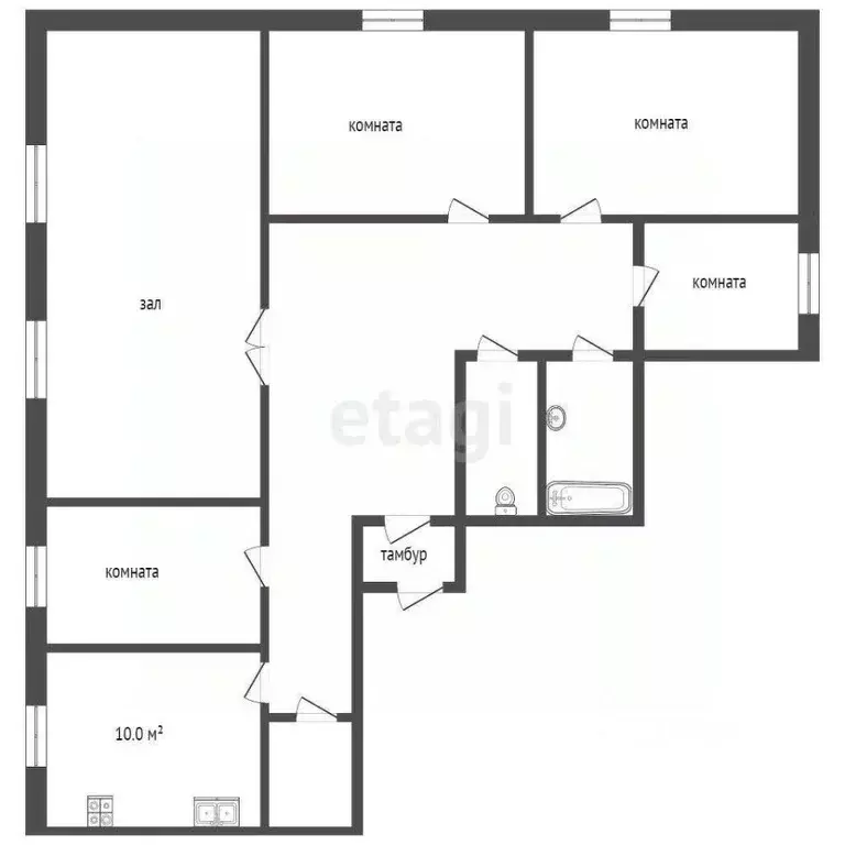 4-к кв. Тюменская область, Тюменский муниципальный округ, с. Каскара ... - Фото 1