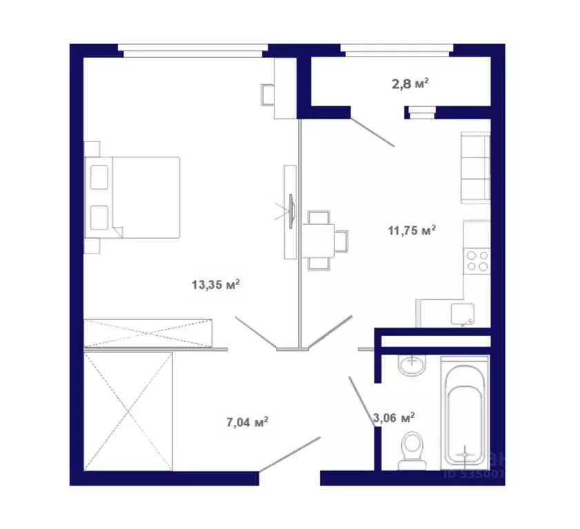 1-к кв. Иркутская область, Иркутский муниципальный округ, Маркова рп, ... - Фото 1