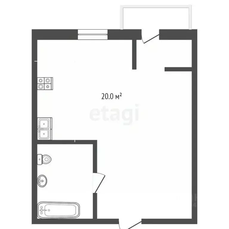 Студия Тюменская область, Тюменский муниципальный округ, д. Патрушева ... - Фото 2