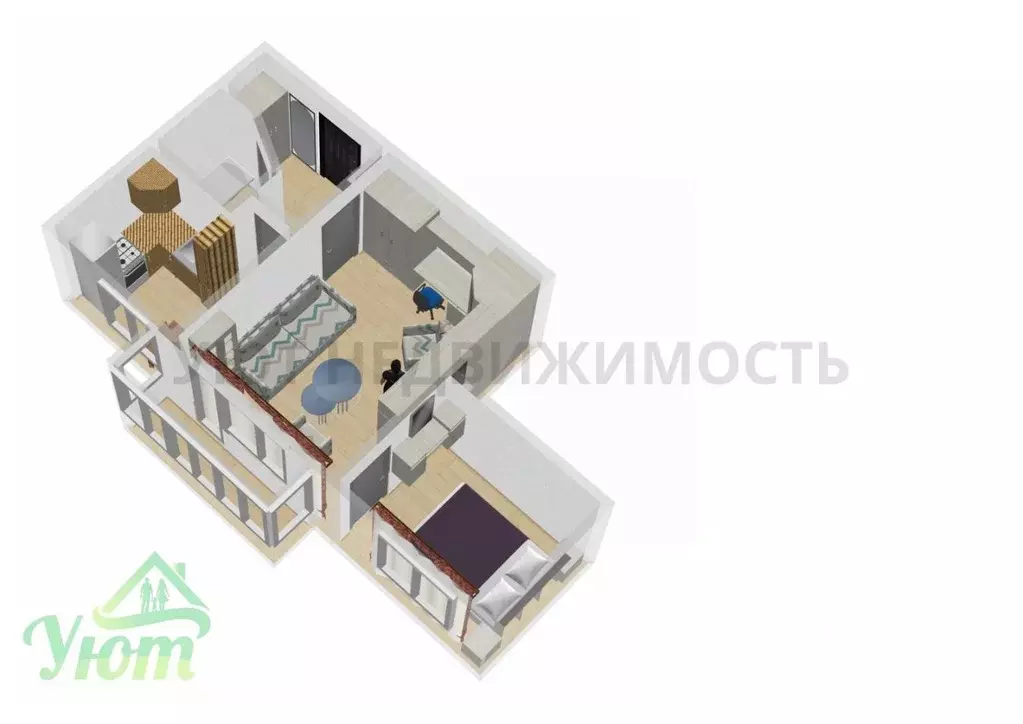 2-к кв. Московская область, Дмитровский муниципальный округ, пос. ... - Фото 1