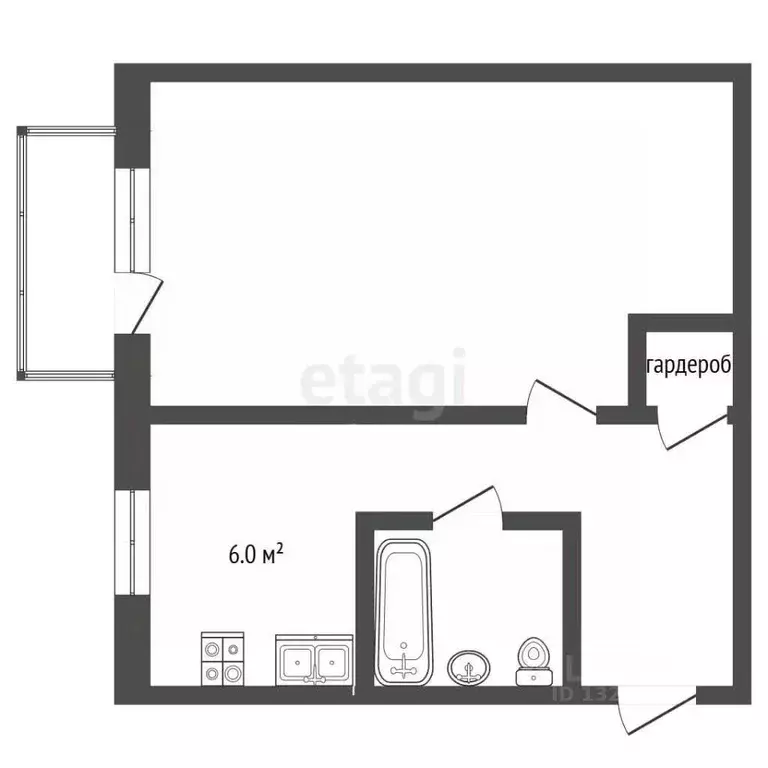 1-к кв. Вологодская область, Харовск ул. Красное Знамя, 18 (30.5 м) - Фото 2
