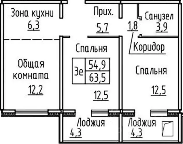 2-к кв. Новосибирская область, Новосибирский район, Мичуринский ... - Фото 0