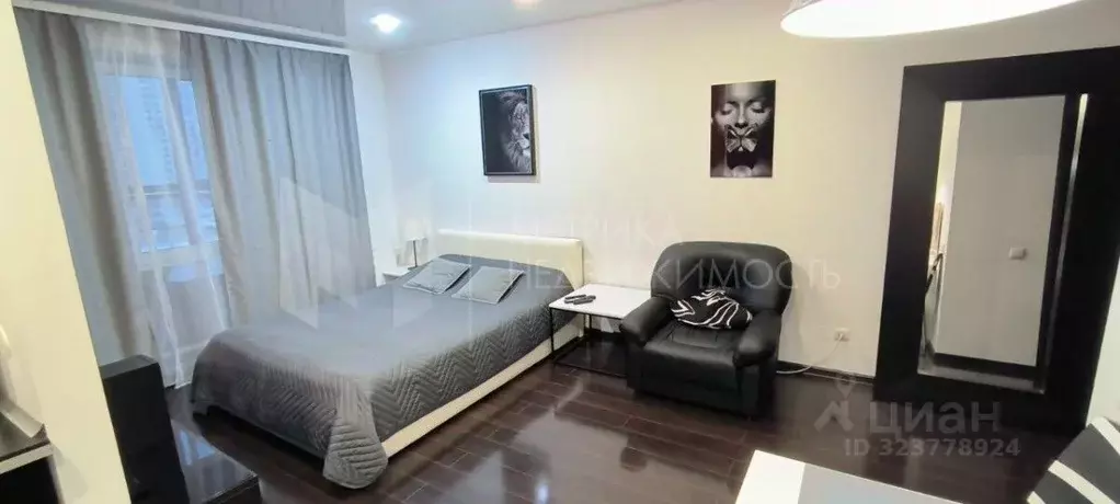 Студия Тюменская область, Тюмень ул. Ю.-Р.Г. Эрвье, 30к4 (31.0 м) - Фото 1