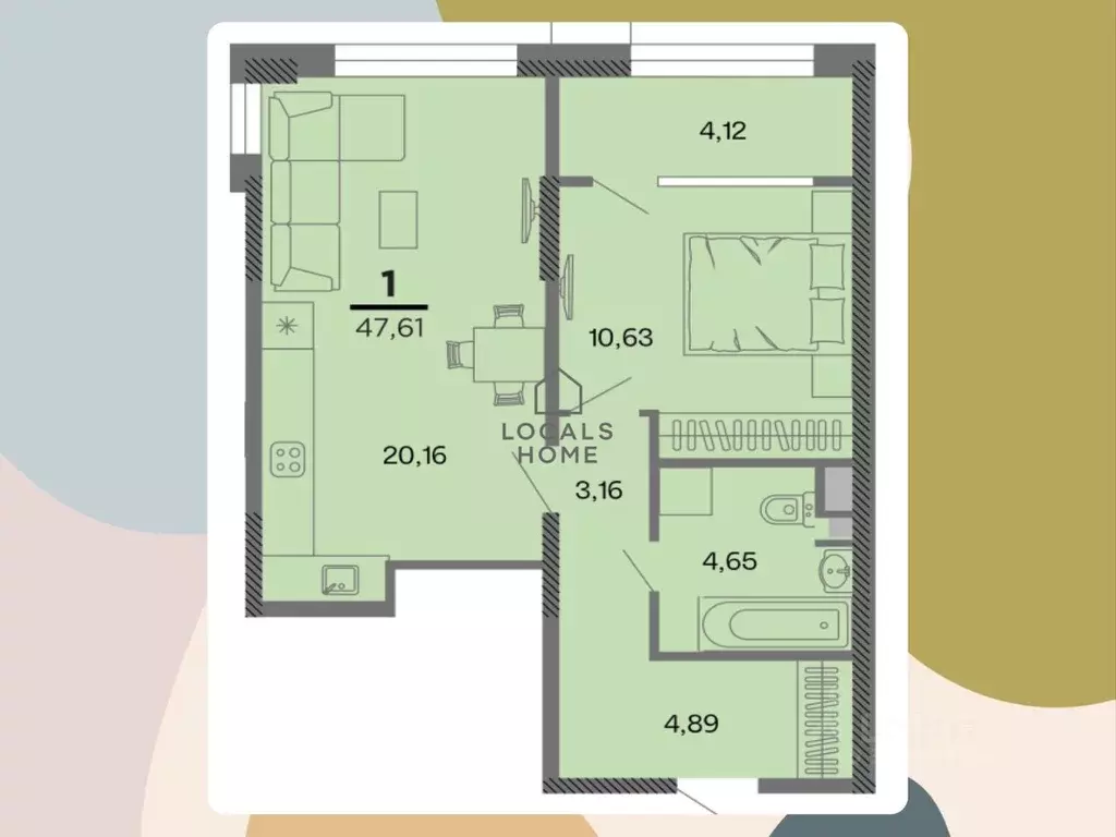 1-к кв. Рязанская область, Рязань Метропарк тер., Метропарк жилой ... - Фото 1