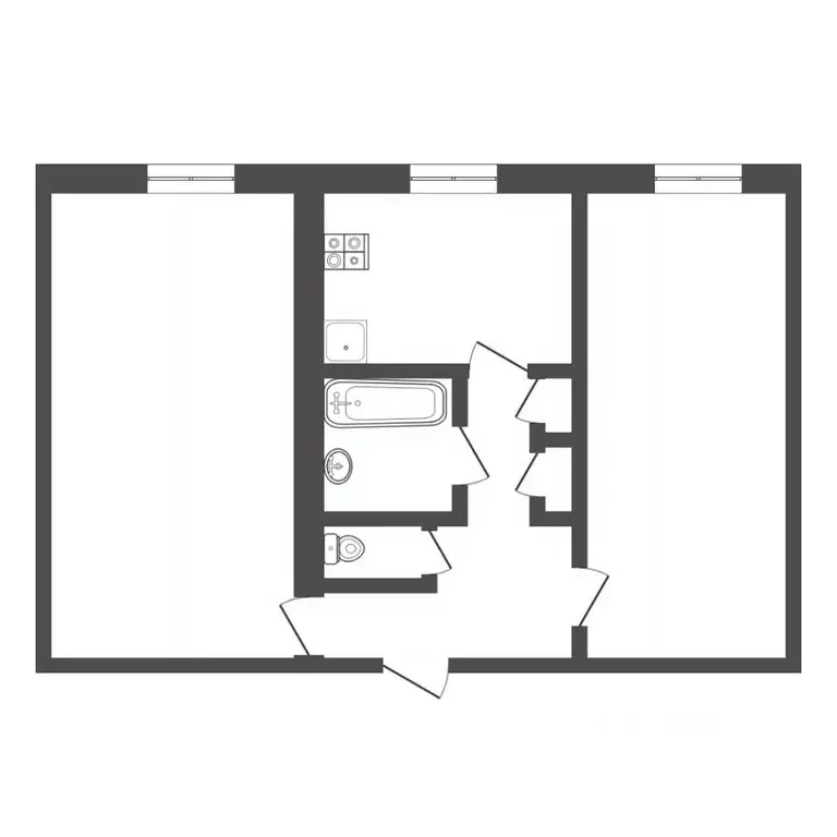 2-к кв. Тюменская область, Тюменский муниципальный округ, пос. ... - Фото 2