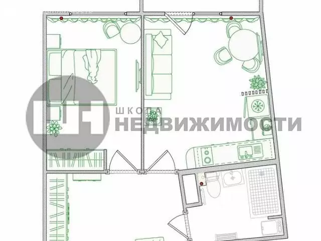 1-комнатная квартира: Санкт-Петербург, Коломяжский проспект, 13к3 ... - Фото 2