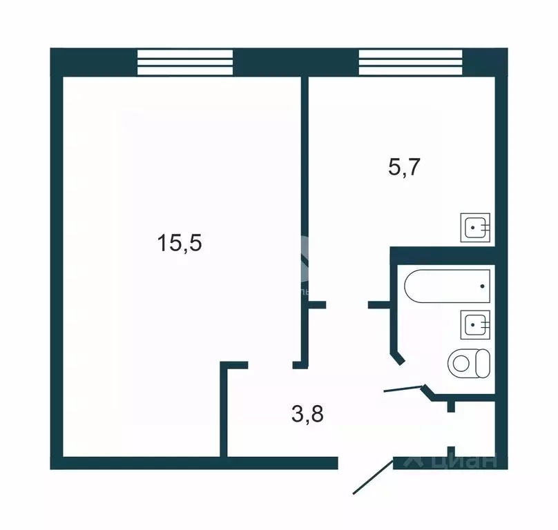 1-к кв. Новосибирская область, Новосибирск ул. Пархоменко, 114 (29.4 ... - Фото 2