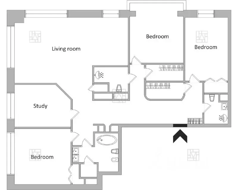 5-к кв. Москва пер. Хилков, 5 (190.0 м) - Фото 2