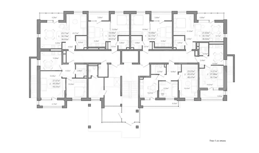 Квартира-студия, 38,9 м, 1/10 эт. - Фото 1