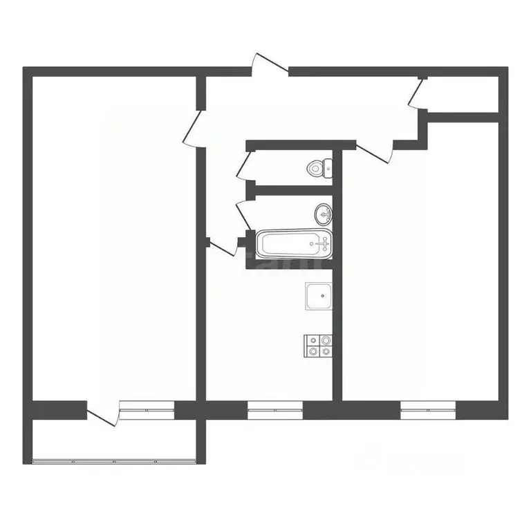 2-к кв. Тульская область, Богородицк ул. Победы, 28 (44.4 м) - Фото 2