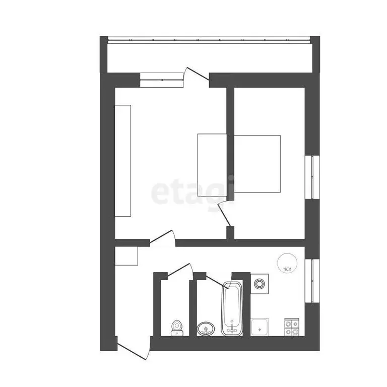 2-комнатная квартира: Севастополь, проспект Генерала Острякова, 7 ... - Фото 1