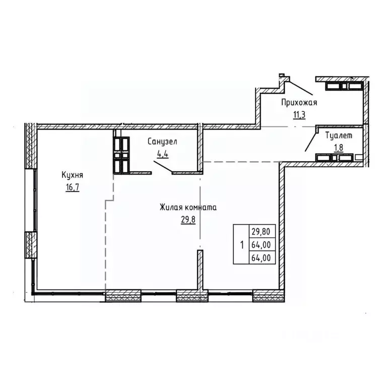 3-к кв. Приморский край, Владивосток Днепровская ул., 25к5 (64.0 м) - Фото 1