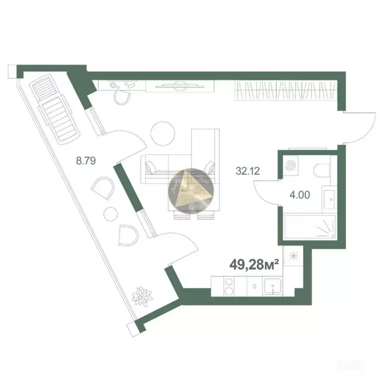 Студия Крым, Ялта ул. Войкова, 39Ак1 (49.28 м) - Фото 2