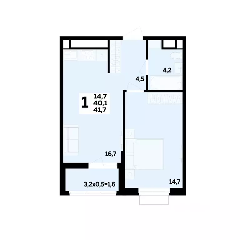 1-к кв. Адыгея, Тахтамукайский район, Старобжегокайское с/пос, Новая ... - Фото 0