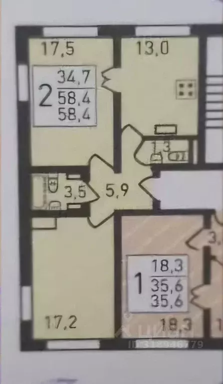 2-к кв. Москва ул. Вертолетчиков, 4 (59.0 м) - Фото 1