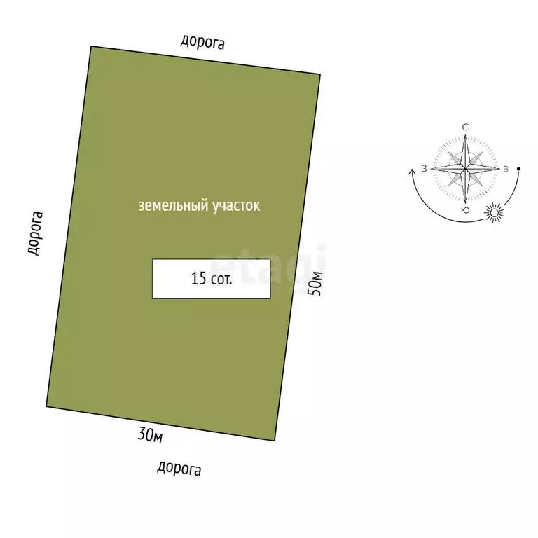 Участок в село Михалёво, Луговая улица (15 м) - Фото 1