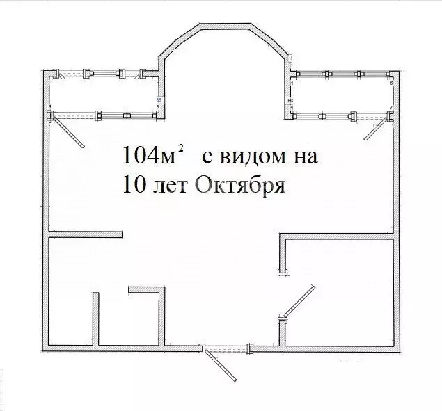 2-комнатная квартира: Омск, улица 10 лет Октября, 43/1 (104 м) - Фото 1