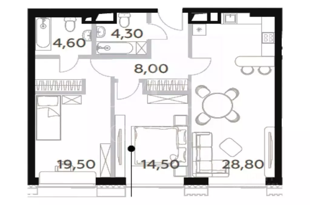Квартира, 3 комнаты, 80 м - Фото 0