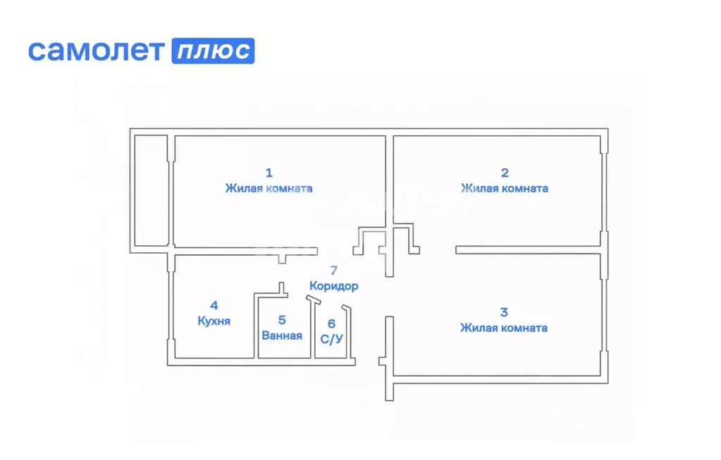 3-к кв. Пермский край, Оса Советская ул., 166 (60.5 м) - Фото 2