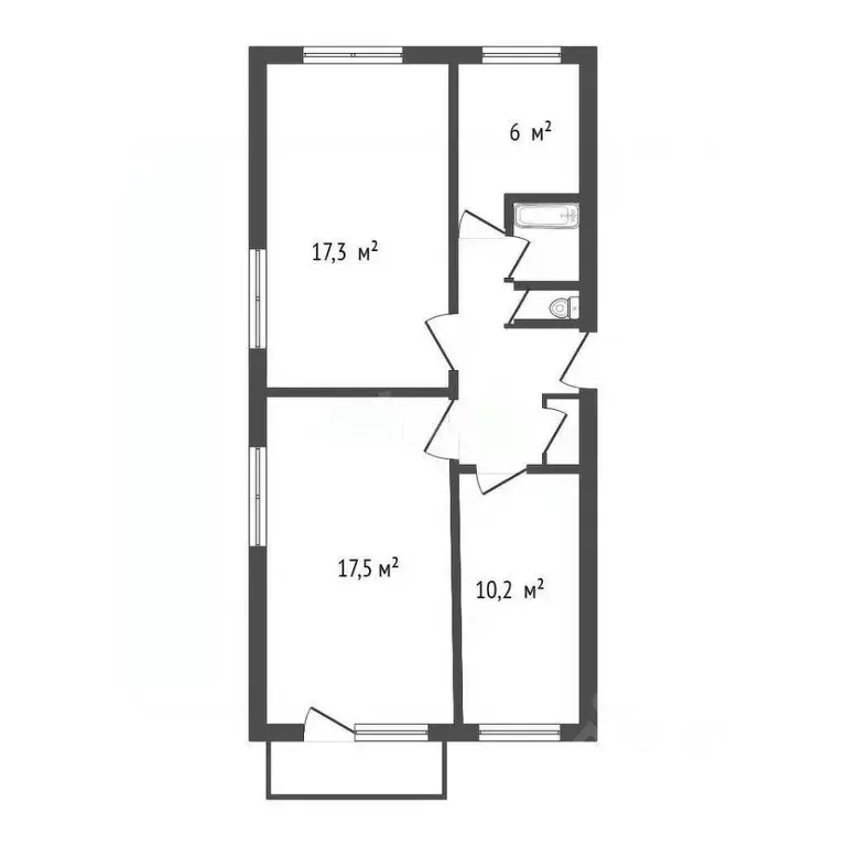 3-к кв. Белгородская область, Белгород ул. 5 Августа, 20А (61.2 м) - Фото 1