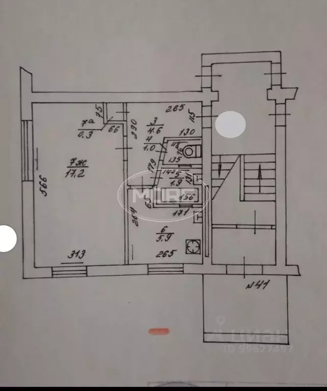 1-к кв. Калининградская область, Калининград ул. Кирова, 41 (30.9 м) - Фото 2