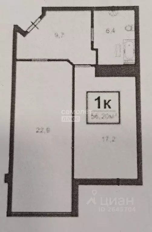 1-к кв. Краснодарский край, Геленджик Крымская ул., 22к21 (56.2 м) - Фото 2