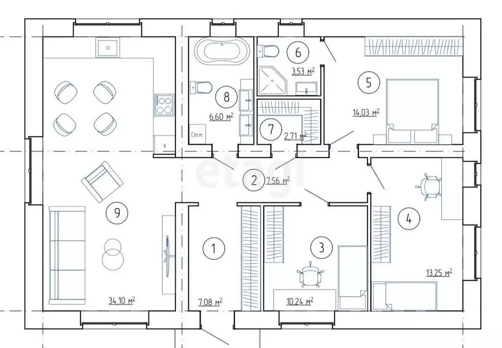 Дом в Костромской район, Бакшеевское сельское поселение, деревня ... - Фото 1