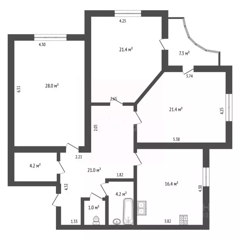 3-к кв. Крым, Евпатория просп. Ленина, 51/50 (118.5 м) - Фото 1