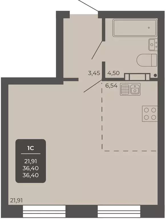 Офис (36 м) - Фото 2